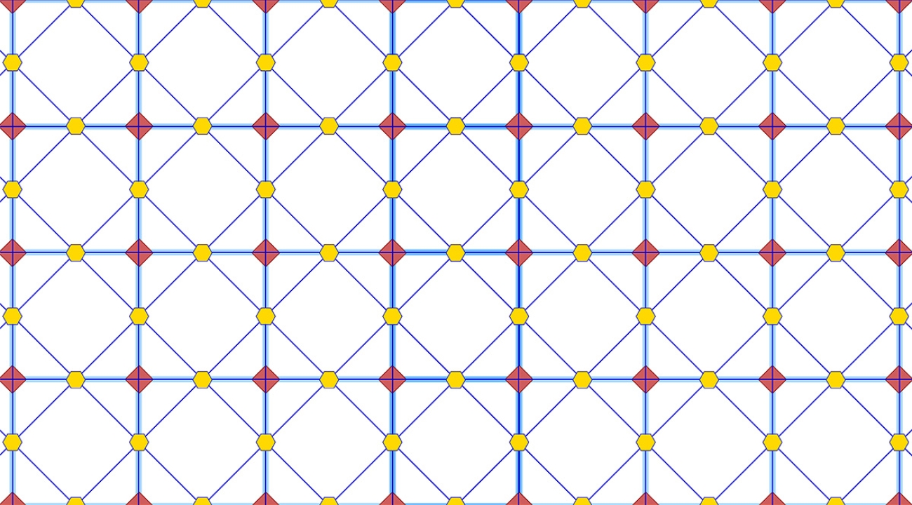 a figure of a particular mathematical graph that looks like a criss-crossed grid