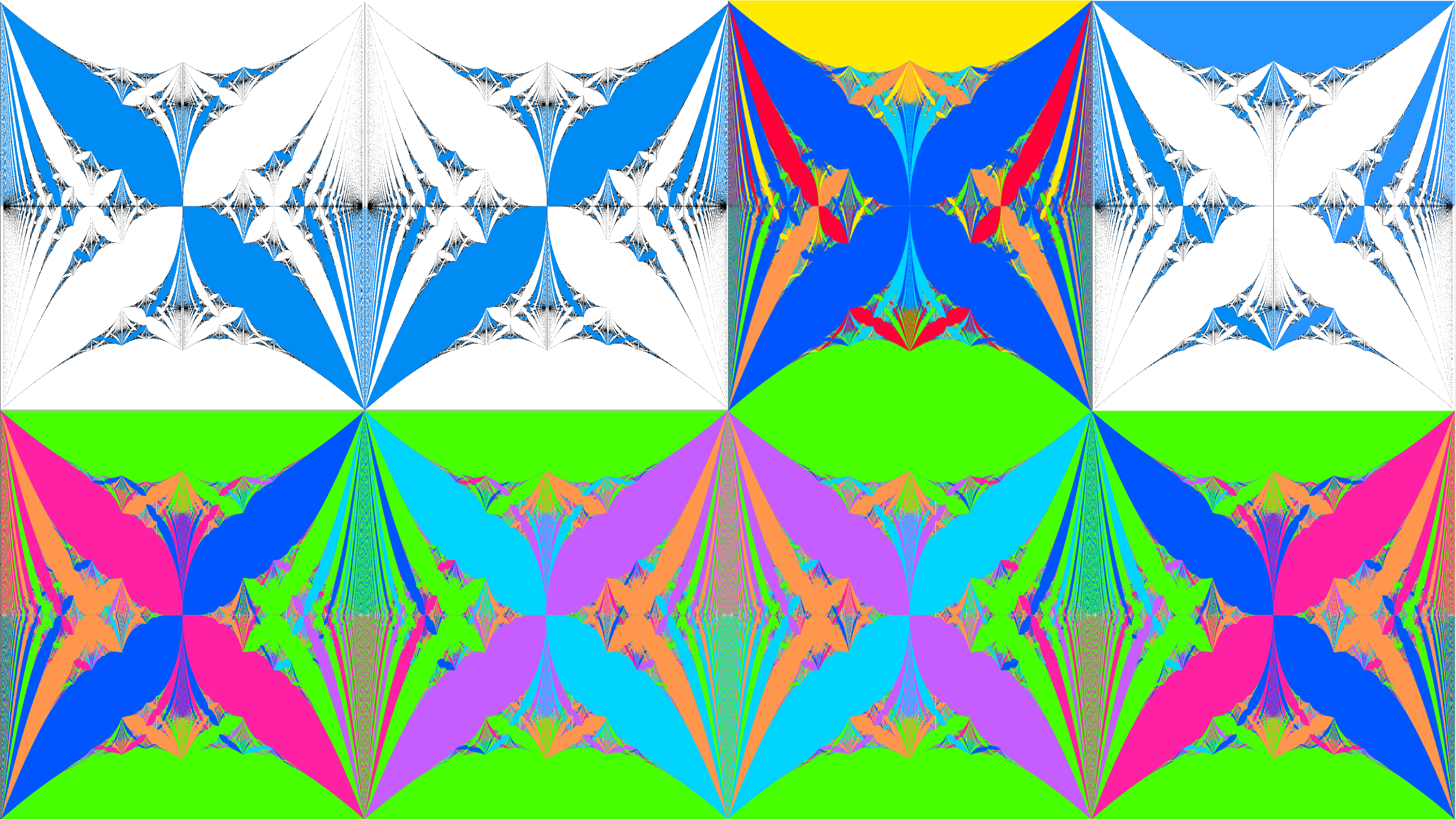 eight fractal butterfly-like plots