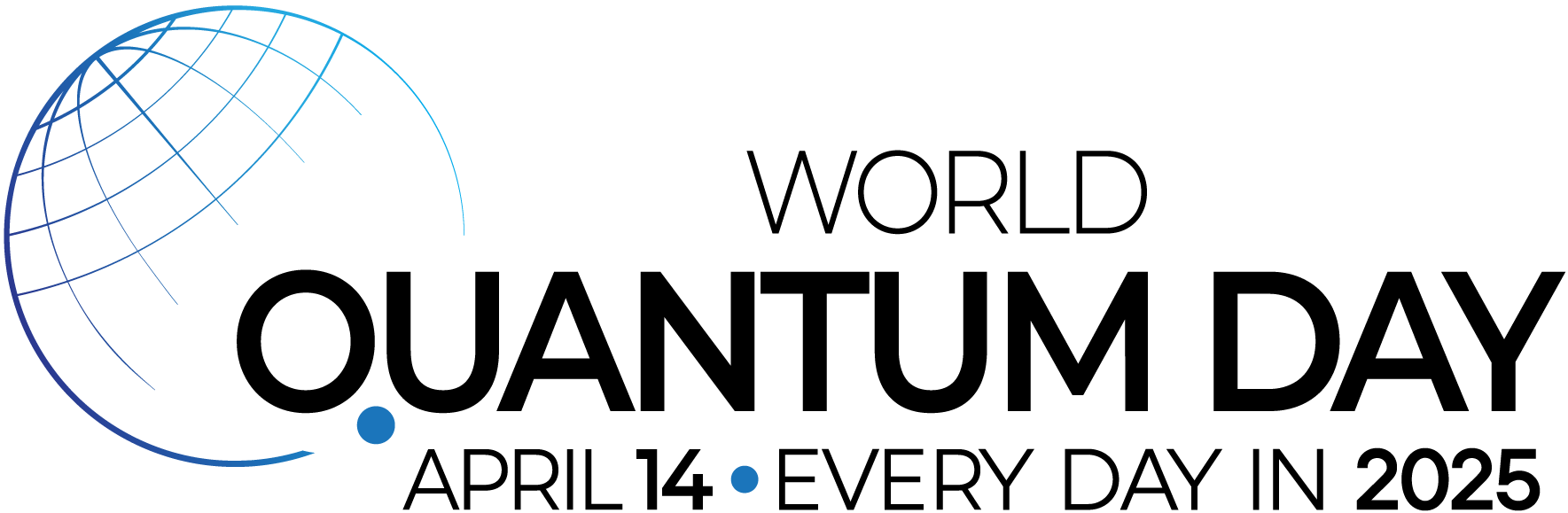 a logo for world quantum day with the name of the event and the date